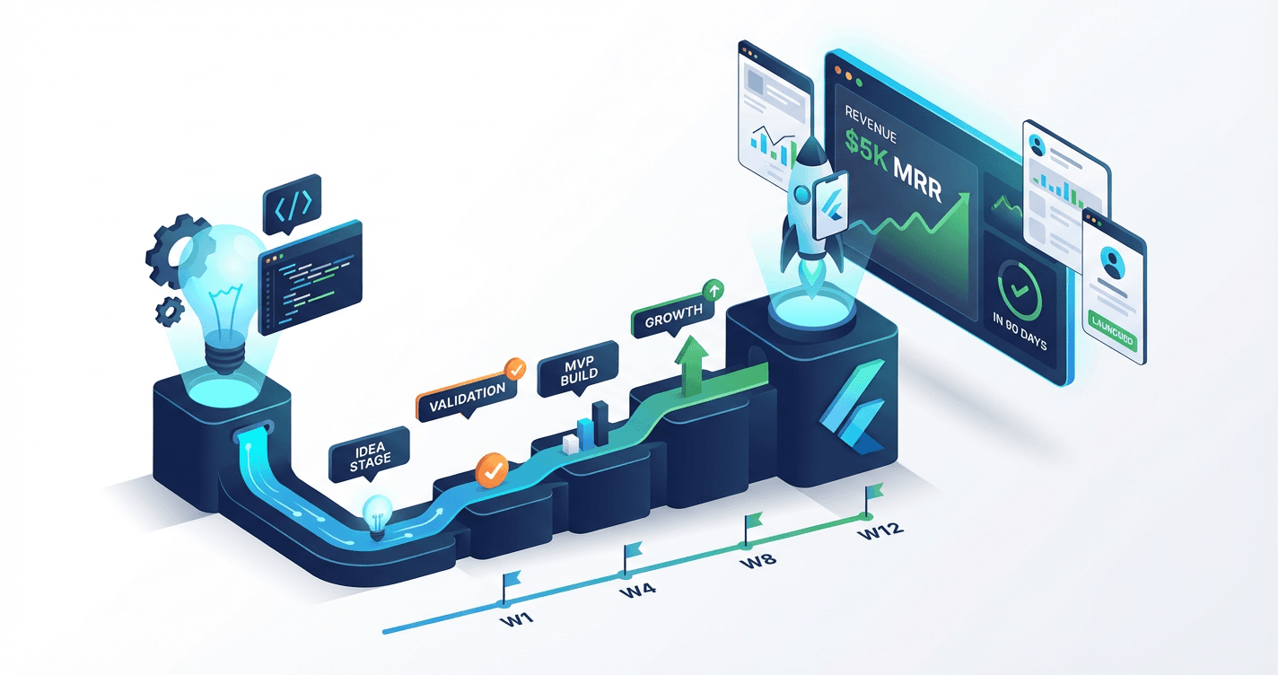 Launch Your Flutter Mobile App Business: From Idea to $5K MRR in 90 Days