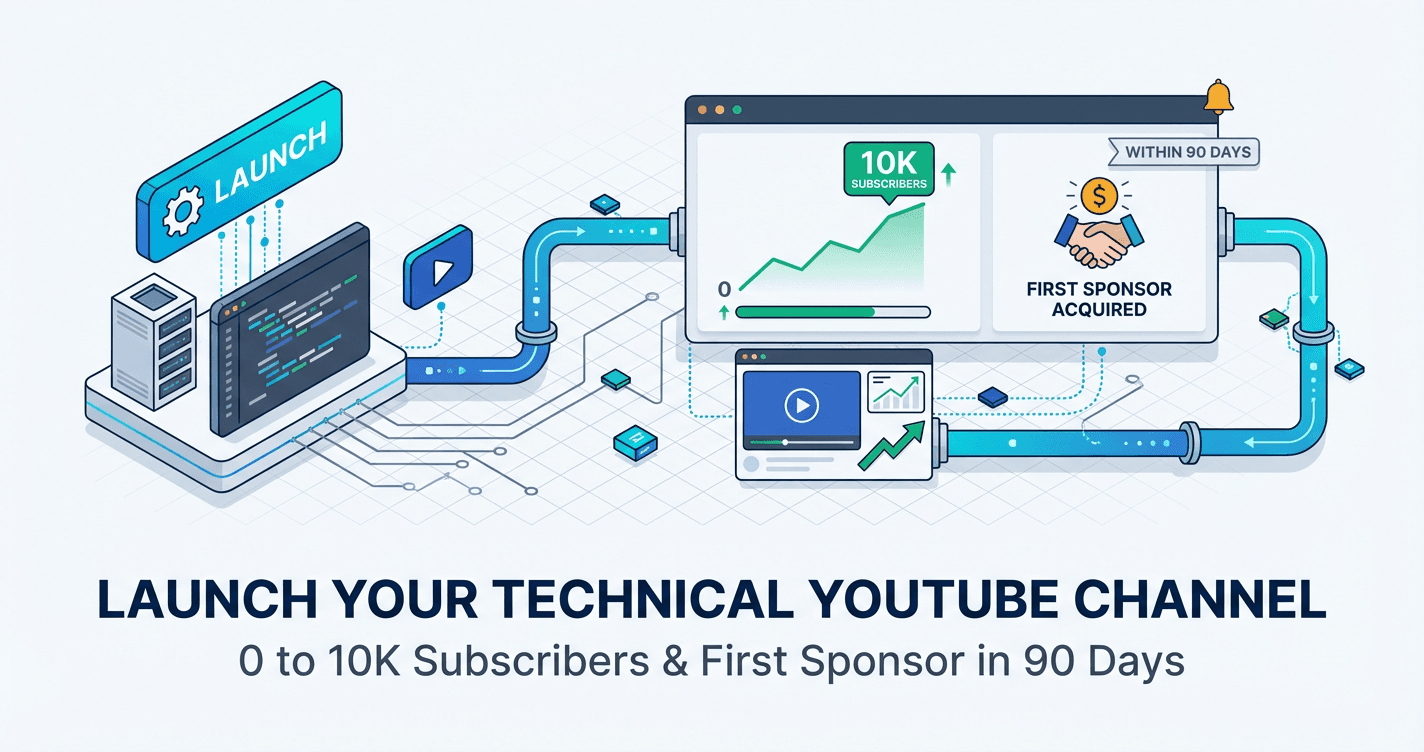 Launch Your Technical YouTube Channel: 0 to 10K Subscribers and First Sponsor in 90 Days